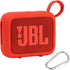 for JBL Go 4 Waterproof Bluetooth Speaker Silicone Cover Case, Portable Silicone Travel Case with Carabiner, Protective Skin Case (Red Case) - co2...