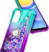 NZND Designed for Galaxy A15 Case, Samsung A15 4G/A15 5G Phone Case, Glitter Floating Liquid Waterfall Cute Case with Tempered Glass Screen Protec...