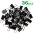 ZZTX Black Binder Clips Paper Clamps Clips Small Size, 0.75 Inches, 36 Pack...