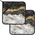 Black and white marble pan covers (set of 2), heat-resistant and sturdy for kitchen, cooking, baking, grilling and more....