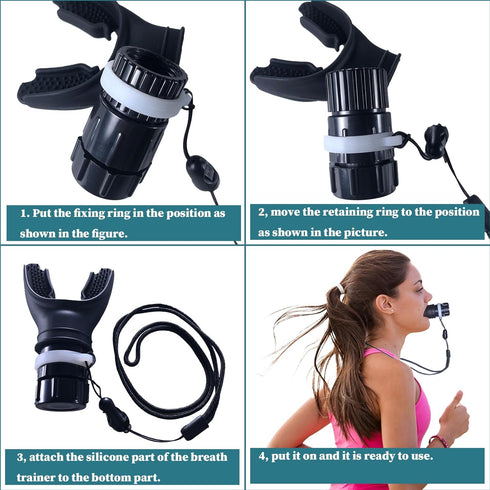 Breathing Trainer Storage Box | Removable Lanyard for Respiratory Trainer | Breath Trainer Cleaning Brush | The Set is Used for Daily Storage, Use...