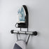 Woolite Wall Mount Iron and Ironing Board Organizer | Fits Most Irons | Holds T-Shaped Ironing Boards | Laundry Room Storage | Black...