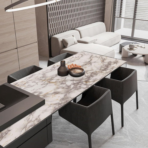 Decoroom 17.71"x118" Marble Contact Paper for Countertops Glossy Peel and Stick Granite Marble Wallpaper for Kitchen and Bathroom Cabinets Vinyl F...