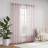 Eclipse Livia Sheer Rod Grommet 54 x 63 Curtain Panel in Blush...