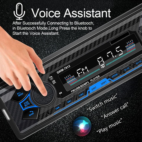 Bluetooth Single din car Stereo System for car, 7 inch Universal car Radio System for car,aftermarket car Radio,1 din car Radio,SWC/Subwoorf/BT...