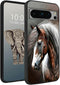 Horse Phone Case for Google Pixel 8 Pro, Slim Black Soft TPU Shockproof Protective Case for Pixel 8 Pro...