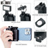 KIWIFOTOS Phone Tripod Mount, Phone Camera Grip Handle Holder with Detachable Bluetooth Shutter and Cold Shoe Adapter for iPhone 14 15 Samsung Sma...