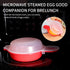 2 sets Microwave Egg Cooker,1 Minute Fast Egg Hamburg Omelet Maker Kitchen Cooking Tool(Red and clear)...