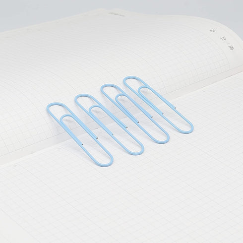 Paper Clip, Large Paper Clips, Jumbo, 50mm, 2 inches, Smooth, 100 Pcs/Box (Light Blue)...