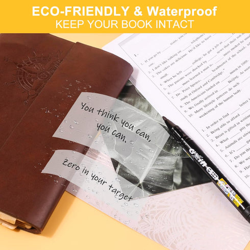 Transparent Sticky Notes with Marker, 3x3 inch Clear Sticky Note Pads, 7 Pack Translucent Sticky Note See Through School Office Supplies for Book ...