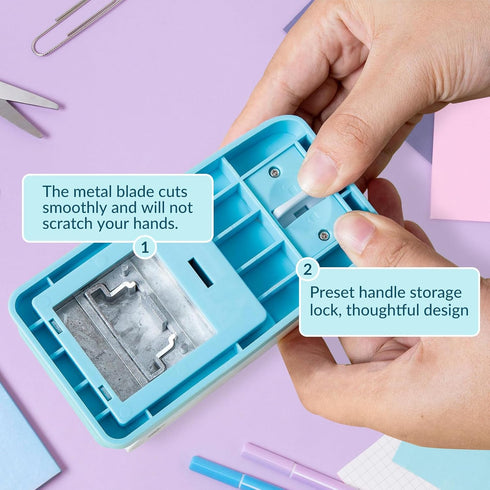 Tab Punch Loose Leaf Separator Label Punch Craft Paper Punch for Planner Inserts, Round...