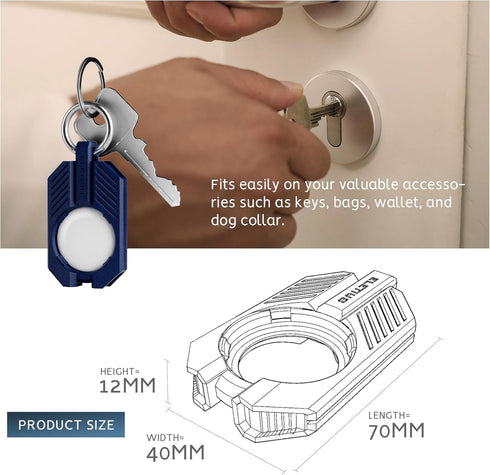 4 Pack Waterproof Airtag Keychain for Apple Airtag,Protective Airtag Case with Loop Key Ring for Wallet,Luggage,Cat,Dog,Pets,Compatible with Apple...