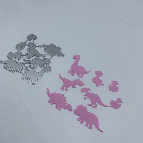 Metal Dinosaur Cutting Dies, 8 pcs Easter Dinosaur Set Metal Die Cuts Embossing Stencils Template Mould for Card Making Scrapbooking and DIY Craft...