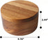 Multi-Use Spice Box, Acacia Wood Salt and Pepper Cellar with Magnetic Swivel Lid and Mini Spoons, 2-Compartment Container, Kitchen decor, 4.76"...