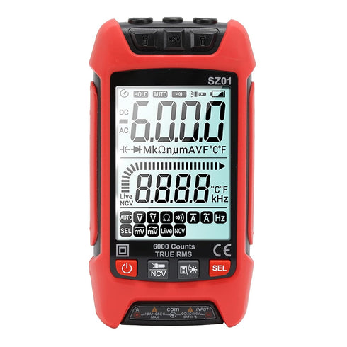 Digital Multimeter, DC AC Voltmeter, High Accuracy Automatic Fire Prevention Tester Kit with Backlight LCD Display, Receptacle Tester, Test Leads ...