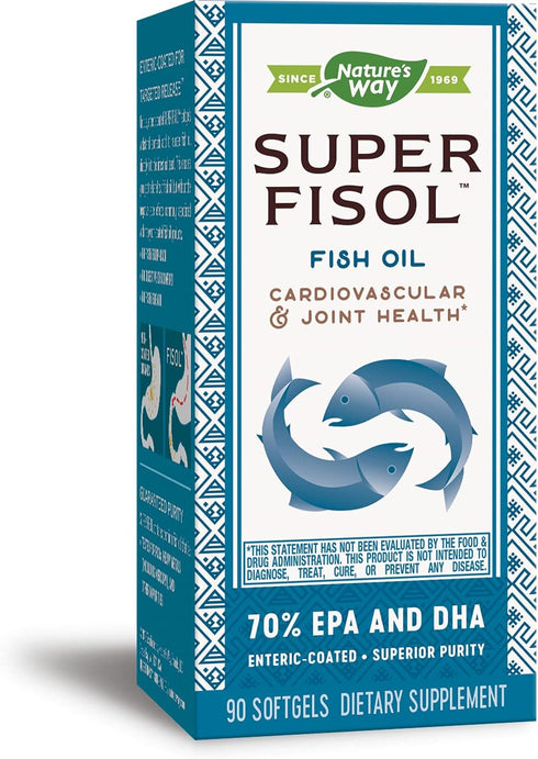 Nature's Way Super Fisol Fish Oil, Supports Heart and Joint Health*, 90 Softgels...