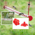 Bird Feeder Replacement Flowers, Unique Shape Multicolor Plastic Material Hummingbird Feeder Flowers for Home red...