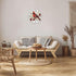 KiuLoam Winter Bird Round Wall Clock Silent Non Ticking Battery Operated Easy to Read for Student Office School Home Decorative Clock Art...