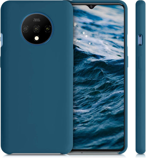 kwmobile Case Compatible with OnePlus 7T Case - TPU Silicone Phone Cover with Soft Finish - Teal Matte...