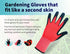 Nitrile Coated Garden Gloves for Women and Men, Red, Small...