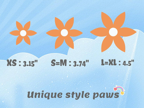 Uniqe Style Paws Christmas Grid Dog Collar, Female or Male Adjustable Dog Collar with Flower, Durable Floral Pattern Pet Collar for X-Small Dogs a...