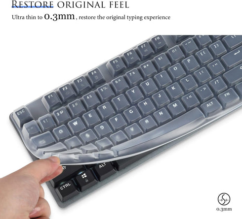Keyboard Cover Skin for Logitech K845 Mechanical Illuminated Keyboard, Logitech K845 Keyboard Protector Accessories,Ultra Thin Desktop PC Silicone...