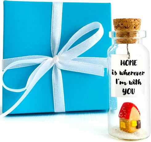 Kseniya Revta Cute Girlfriend and Boyfriend Gifts - Personalized Anniversary Present for Her Him - Custom Photo Birthday Gift Bottle (Colorful Hou...