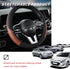 Car Steering Wheel Cover, 15 Inch Leather Breathable Auto Steering Wheel Protector, Comfortable Non-Slip Vehicle Steering Wheel Covers, Universal ...
