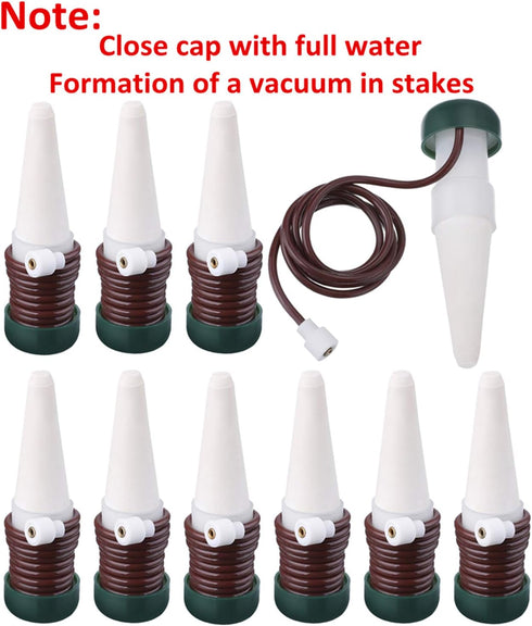 10 Pack Plant Watering Stakes Automatic Devices Plant Self Drip Irrigation Slow Release Indoor Outdoor Terracotta Water Spikes for Potted Plants F...