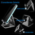 Crpich Acrylic Cell Phone Stand, Portable Phone Holder, Clear Phone Stand for Desk, Compatible with Phone15 14 13 Pro Max Mini 12 11 Plus SE, Swit...