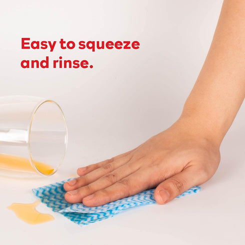 XFasten Disposable Kitchen Towels, 11.8 inches x 7.87 inches, Set of 3 (Red, Green, Blue 150 Total Sheets) Washable and Reusable Cleaning Cloths |...