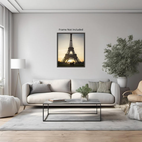 Posterizer 1 pcs-Eiffel tower inspired sunset glow photo 2-Landscape & Nature Art-Photography Art-Decor for Home & Office- unframed wall art...
