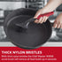 Cast Iron Scrub Brush & Scraper, Heavy Duty Scraper & Superior Nylon Bristles, Dish Scrubber Brush for Cast Iron Skillets, Cast Iron Pan Cleaning ...