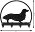 SWEN Products Long Hair Dachshund Metal Key Chain Hanger - Leash Holder...