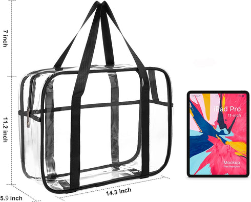 Clear Toiletry Bag Thick Transparent Cosmetic Bag Waterproof Makeup Artist Large Bag Diaper Case Luggage Organizer Storage Easy Clean Large......