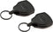 Key-Bak Super 48 Locking Professional Heavy Duty Self Retracting Key Reel with Retractable Kevlar Cord, 48" Black (2 Pack)...