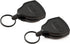 Key-Bak Super 48 Locking Professional Heavy Duty Self Retracting Key Reel with Retractable Kevlar Cord, 48" Black (2 Pack)...