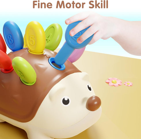 iPlay, iLearn Fine Motor Toys for Toddlers 1-3, Hedgehog Montessorri Learning Educational Counting & Sorter Toy, Development Baby Sensory Gifts fo...