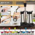 Evelyne 2-Piece Set Salt & Pepper Glass Shaker Stainless Steel Cover with Tray...