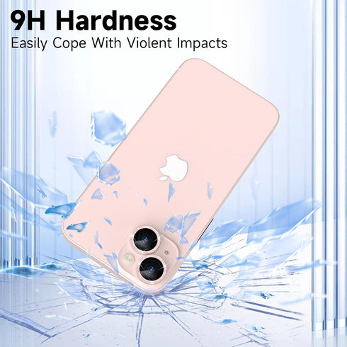 YWXTW for iPhone 15 Plus/ iPhone 15 Camera Lens Protector, Individual Bling Glitter Metal Ring Tempered Glass Camera Screen Protector for iPhone 1...