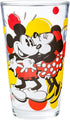 Silver Buffalo Disney Classic Mickey and Minnie Mouse Kiss Dots Pint Glass, 16 Ounces...