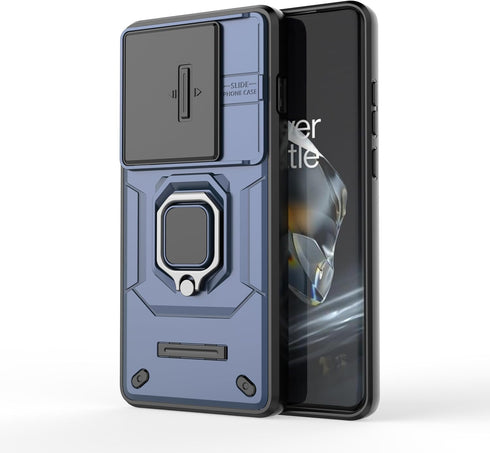 for OnePlus 12R Phone Case with Screen Protector, OnePlus 12R 5G Case, Dual Layer Armor Case with Ring Holder Kickstand Protection Defender Rubber...