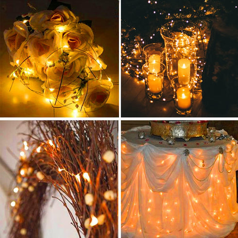 12 Pack Battery Operated Fairy String Lights 7 Feet 20 Led Waterproof Silver Wire Firefly Starry Moon Lights for Bedroom DIY Party Wedding Patio C...