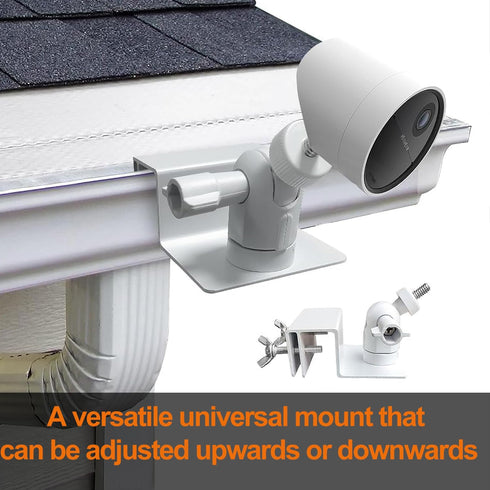 Gutter Mount for Eufy, Wyze, Google Nest, Arlo, Simplisafe, Ring Stick up Cam/Pro, Wyze Cam v3 Pro, Compatible with Any Security Camera and Solar ...