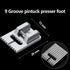 15 Pieces Sewing Machine Twin Needle Double Stretch Twin Needle Pins with 2 Pieces 9 Groove Pintuck Presser Foot for Household Sewing Machine Acce...