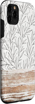 iPhone 11 Pro Boho Rustic Botanical Leaf Pattern Vintage Beige Case...