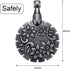 2 Pieces Yarn Cutter Pendants Antique Gold Silver Metal Thread Cutter Pendant Round Shape for DIY Sewing Tools(Antique Silver)...