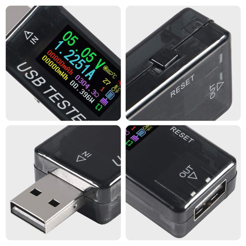 8 in 1 USB Tester Voltage and Current Tester 10V 3A Voltmeter Capacity Current Meter Digital Multimeter Current Tester Voltage Detector for Charge...