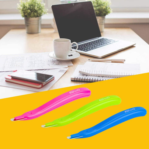 Staple Remover Professional Magnetic Easy Staple Removers Tool 6 PCS Blue Green Pink Multicolor Staple Puller Remover Staple Pullers for Office, S...