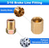 Spurtar 21Pcs 3/16 Brake Line Fittings 3/8 Inch-24 Threads, Brake Line Pressure Fittings for 3/16 Inch Brake Line, Brass Brake Line Fitting Assort...
